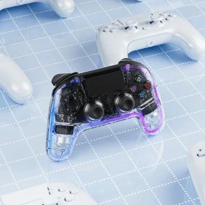 Porodo gaming crystal shell ps4 controller _ Clear